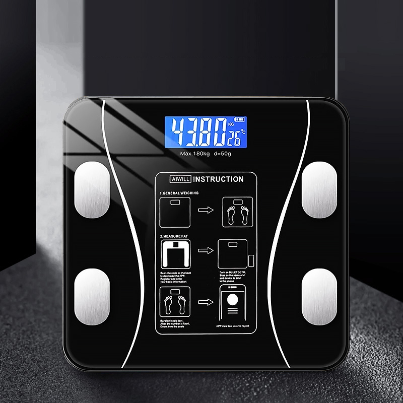 

Smart Body Fat Scale Balance Electronic Scale Weight Scale Body Composition Analyzer Bathroom BMI Fitness Health Tester