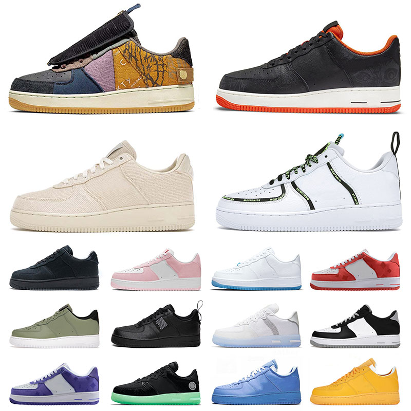 

One 1 Low Running Shoes For Mens Olive Gold Black Halloween Peace Cactus Jack MCA Shadow Valentine Day Men Women Designer Sports Sneakers Trainers Size 36-45, A43 36-45 utility black