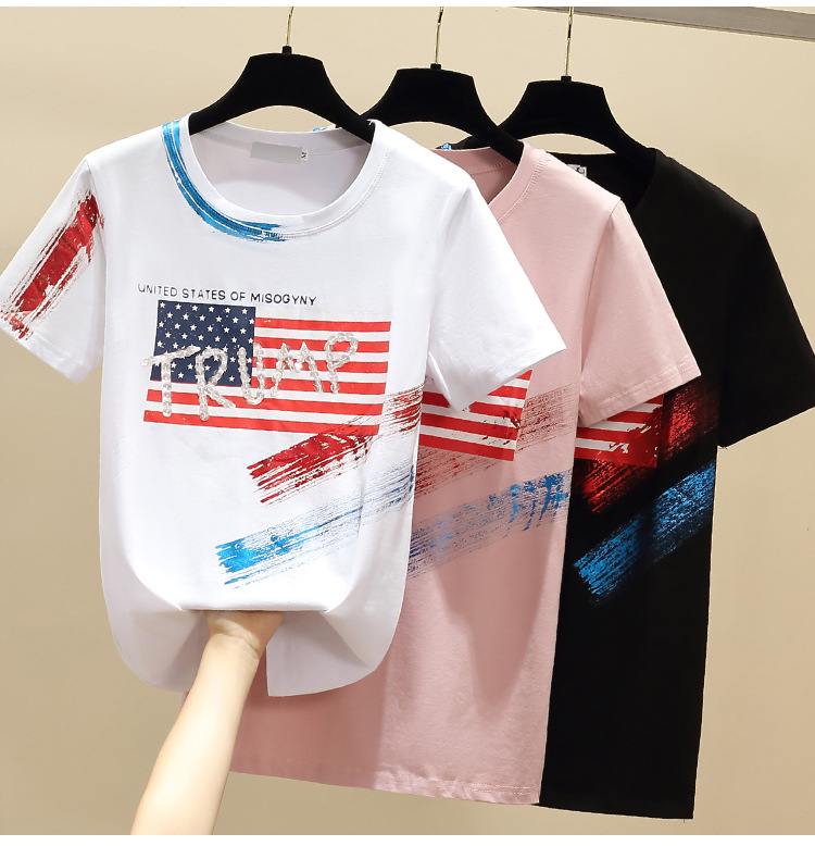 

Tops T-shirt Women's Men's Top Designer T-Shirts Summer Loose Fashion Print Letters European And American Street Casual Short Sleeve, Customize