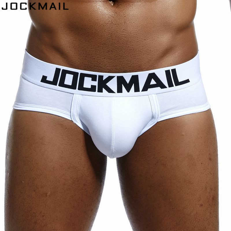 

JOCKMAIL Brand Mens Underwear briefs Sexy cuecas calzoncillos hombre slip Gay Sleepwear Breathable Cotton Male Panties shorts P0812, Red