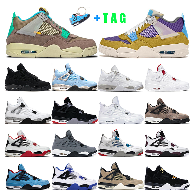 

mens basketball shoes 4s jumpman 4 Taupe Haze Desert Moss women University Blue White Oreo Black Cat Fire Red sports sneakers trainers