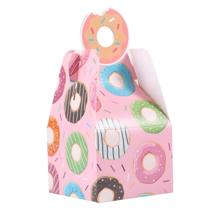 

50pcs /25pcs Paper Packaging Box Doughnut Printing Cake Gift Packing Dessert Baking Wrapping Boxes For Wedding Party Favors Wrap