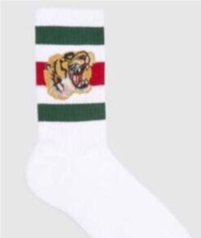 

Tiger Embroideried Socks Mens Womens Underwear Skateboard Streetwear Stockings Socks Striped Design Lovers Cotton Blend Athletic Socks, Black