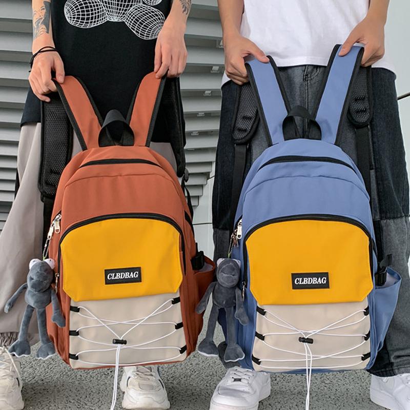

Backpack Waterproof Nylon Women Men Large Capacity Drawstring Travel Bag Unisex Couples Schoolbag For Teenage Girls