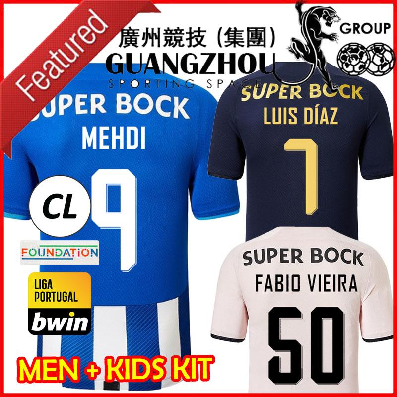 

2021 2022 MEHDI LUIS PorTo DÍAZ Soccer Jerseys PEPE FABIO VIEIRA MATHEUS T. MartInez EVANILSON Football Shirt 21 22 FC Men Kids Kit Uniforms, 3rd cl patch