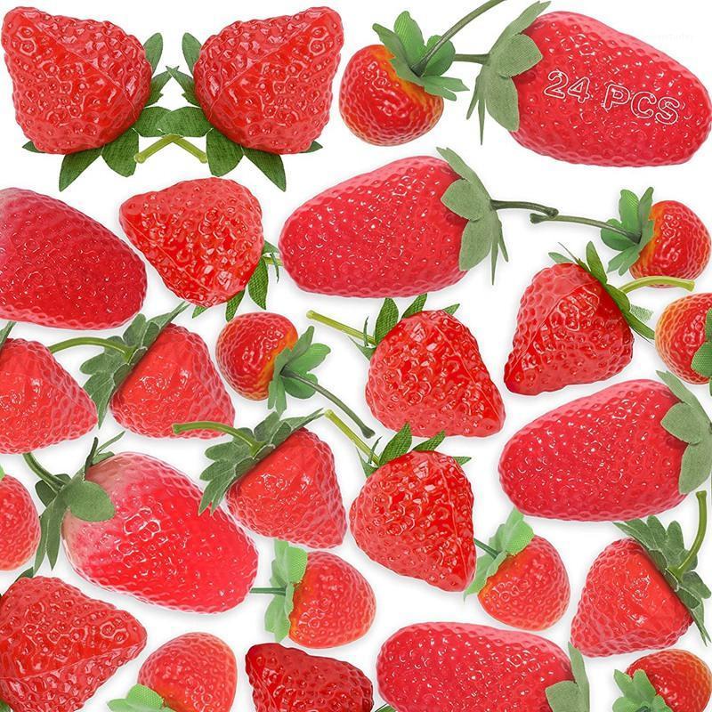 

Party Decoration Simulation Strawberries,Artificial Fake Strawberries,Simulation Strawberry Decor Fruit For
