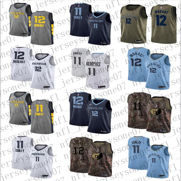 

Custom Mens women youth Grizzliess 11 Mike Conley 12 Ja Morant green white black Throwback Basketball jersey