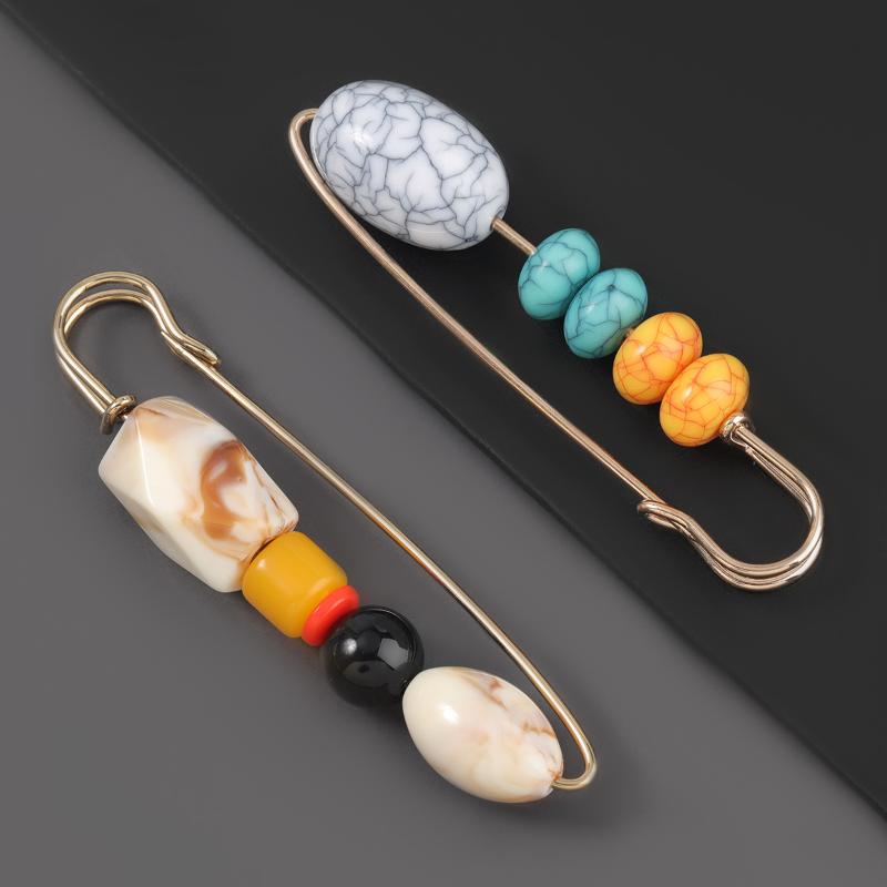 

Pins, Brooches 2021 Fashion Metal Resin Brooch Female Personality Big Jewelry Accessories