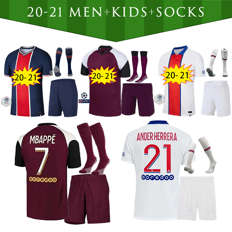 

2021 Home Away Player #7 MBAPPE Soccer Jersey 20 21 #10 NEYMAR JR ANDER HERRERA Fans Version Football shirt VERRATTI CAVANI Man + Kids Kit uniforms, Black;yellow