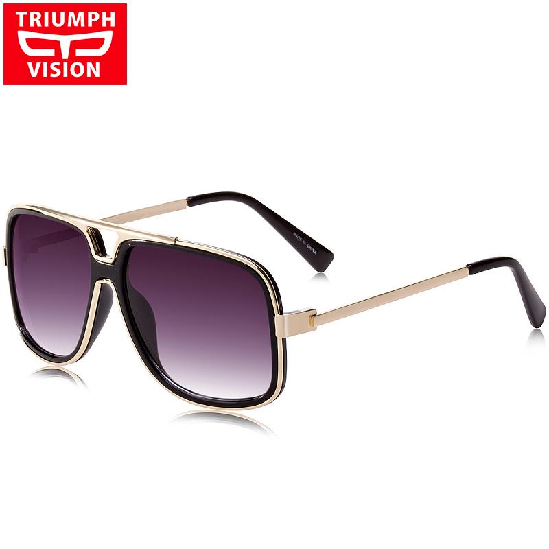 

UV400 Gradient Sun Glasses For Men Luxury Pilot Metal Sunglasses Male Fashion Brand Designer Square Shades, White;black