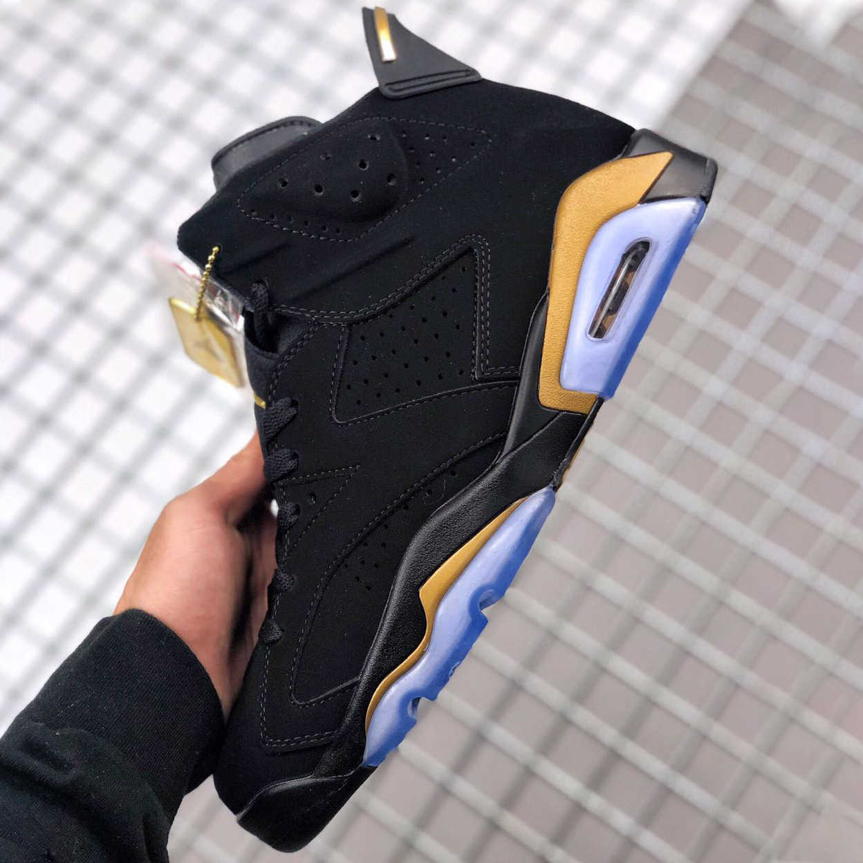 

High Quality Jumpman 6 DMP black gold Mens Shoes 6s sneakers, #1