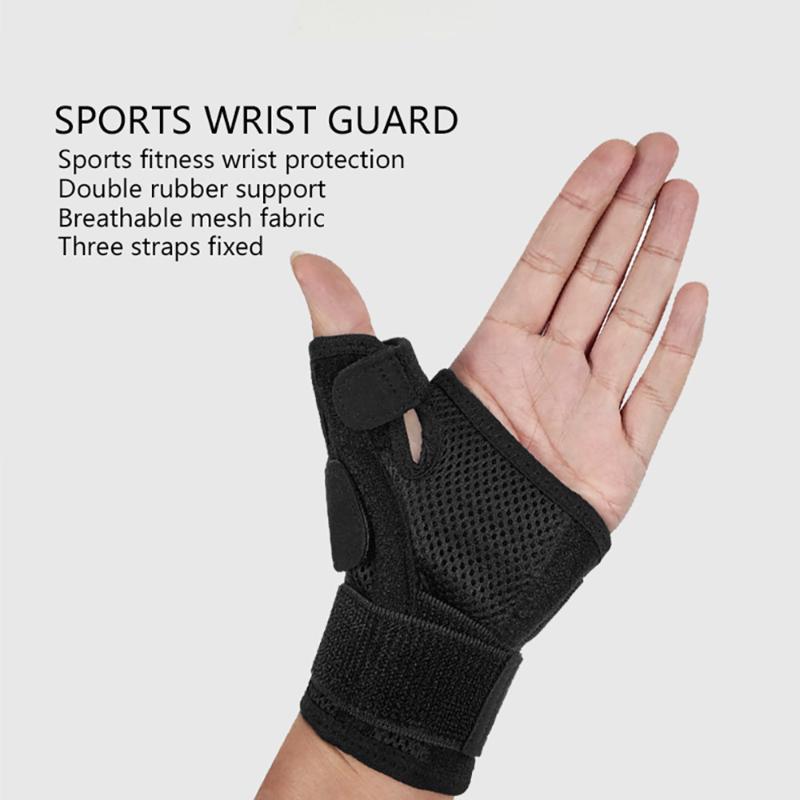 

Wrist Support 1pcs Thumb Brace Wraps Carpal Tunnel Arthritis Tendonitis Sprain Wristband Bandage Sports Gym Hand Protector, Black;red