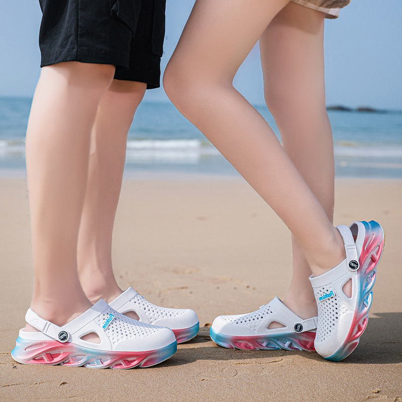 

Classic Men Womens Trainer Sport Size Cross-border Summer Slippers Thick-soled Beach Shoes Couple Hole Shoe Outdoors Baotou Sandals Code:25LL-7790, 52659