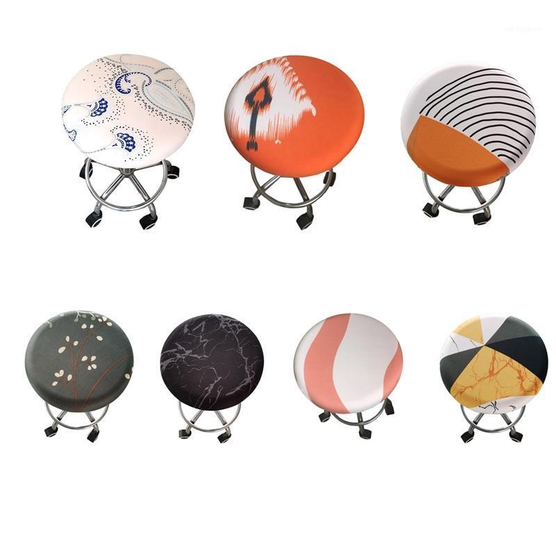 

Color Printed Bar Stool Slipcover For Pub Club Salon Cover Anti-Dust Elastic Stretch Fabric Barstool Covers Protect Seat Chair