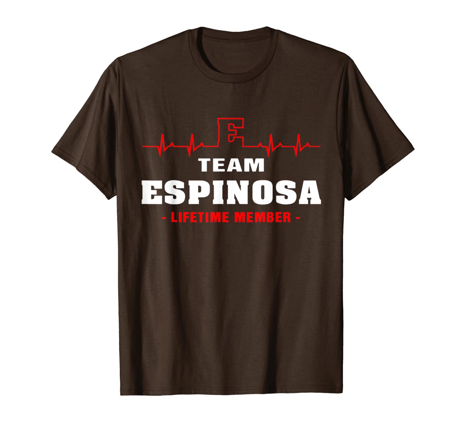 

team espinosa lifetime member shirt surname, last name gift t-shirt, White;black