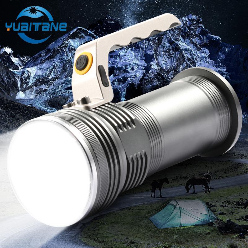 

High Quality Handheld Lamp Searchlight Rechargeable LED Waterproof Fishing Lanterns Hunting Torch Use 2*18650 Flashlights Torches