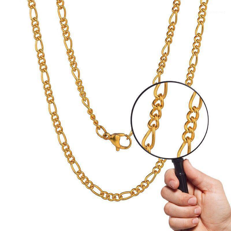 

Wholesale Jewelry -- 60 Cm X 3 Mm 316L Titanium Steel Long Small Chain Necklaces For Women Men No Fade Gold Color Chains