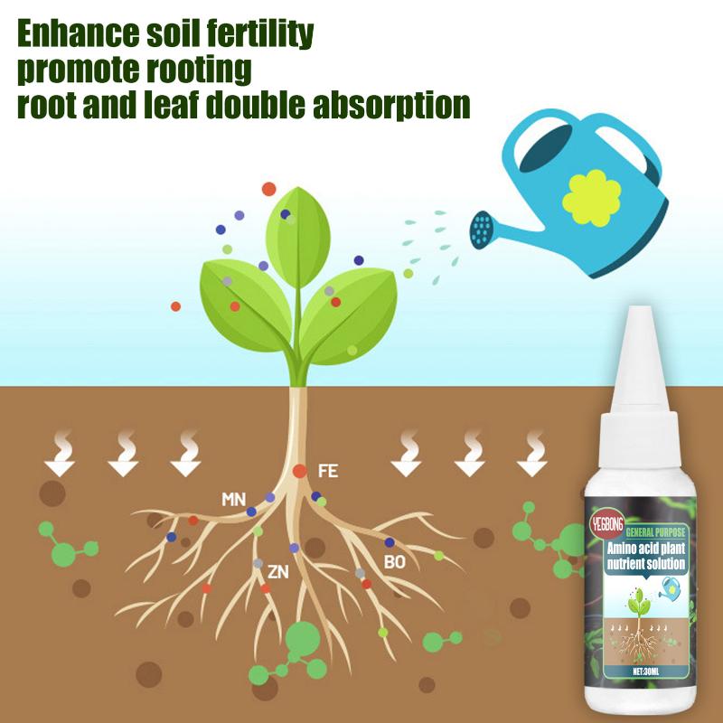 

30/100ML Amino Acid Plant Nutrient Solution Highly Concentrated Hydroponic Universal Potted Planters & Pots