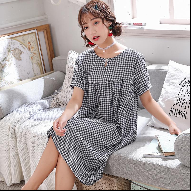

nightshirt short sleeves cute women sleepwear casual shirt dress nightie pj lingerie nightgown for home clothing, Black;red