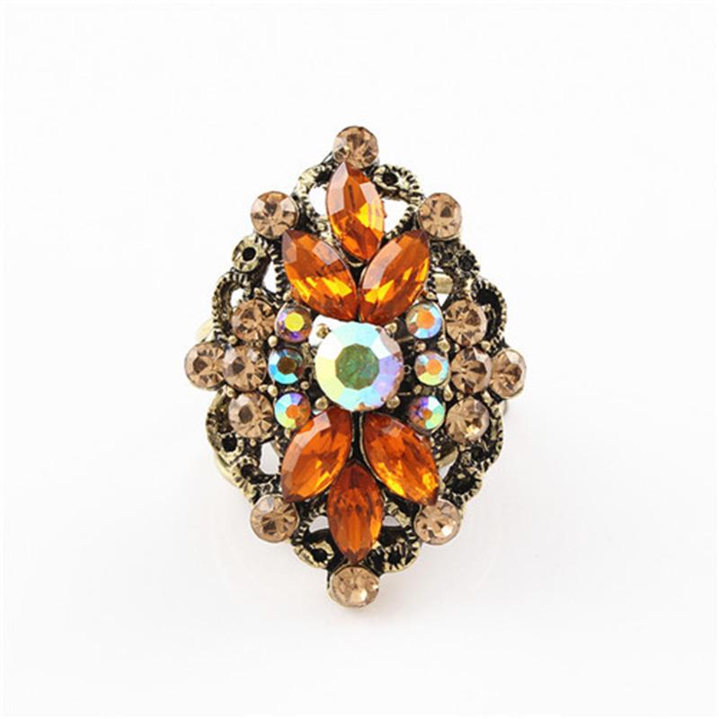 

Pins, Brooches Vintage Scarf Clip Pins For Women Antique Gold Ethnic Colorful Austrian Crystal Simple Buckle Jewellery Bijoux, Gray