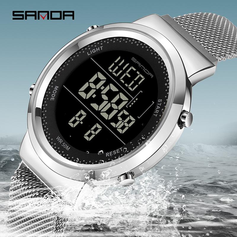 

Wristwatches Top Brand Outdoor Life Waterproof Men's Digital Couple Watch Sports Fitness Date Clock Male Week Month Chronograp Reloj Hombre, 8 women