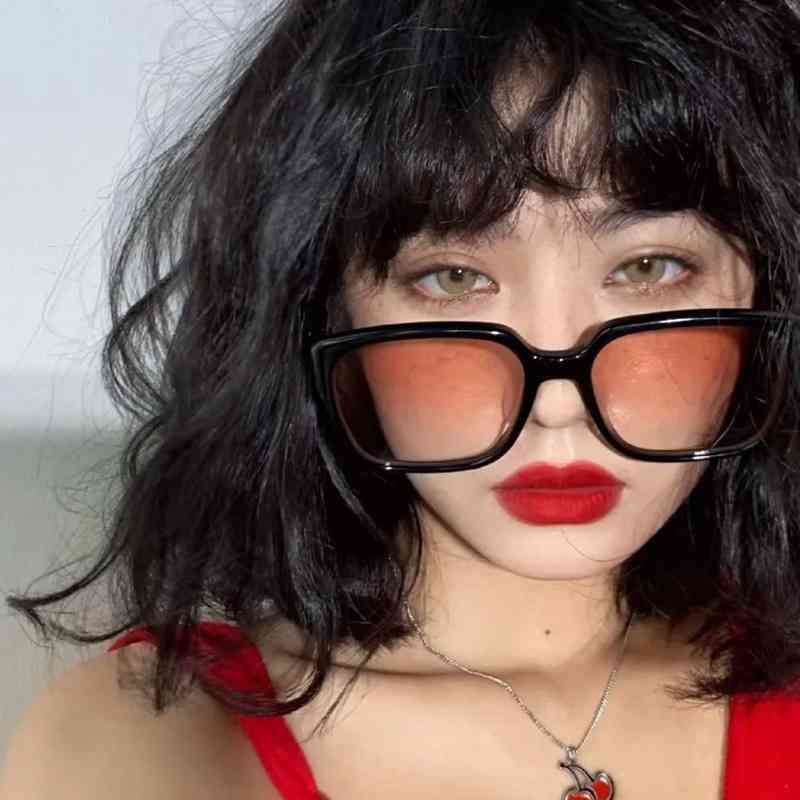

Korean generous frame round face sunset Tan GM Sunglass moisture UV proof Sunglass net red same
