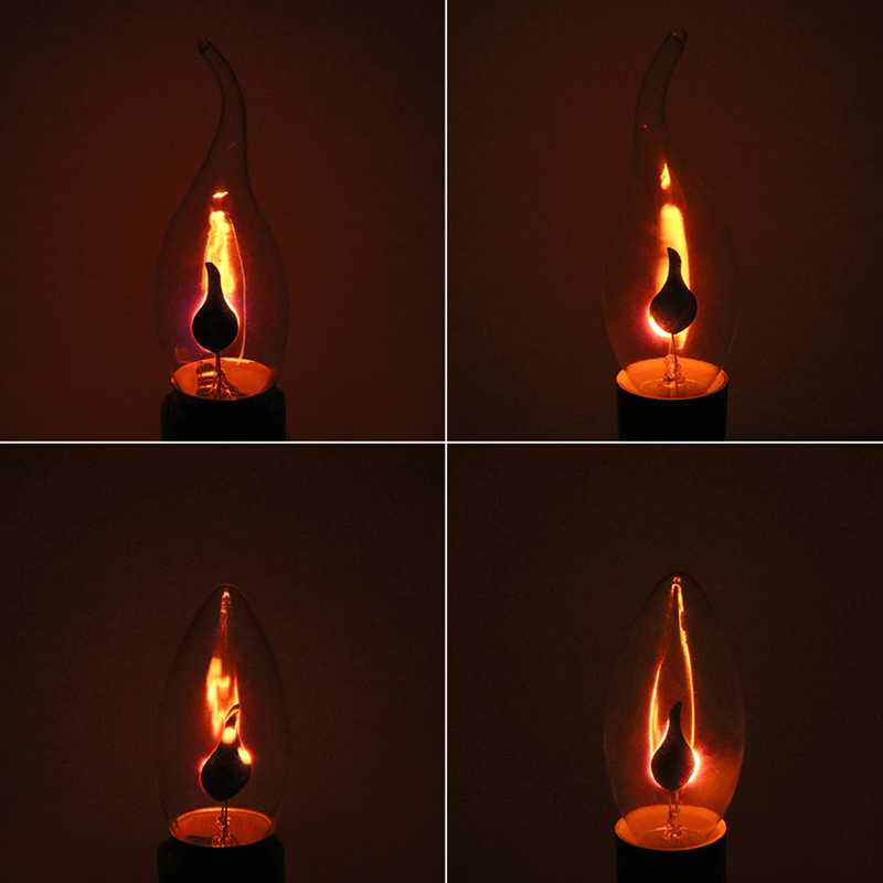 

Bulbs Vintage Edison LED Candle Light Bulb E14 E27 Flame Effect 3W AC220V Home For Decor Lighting