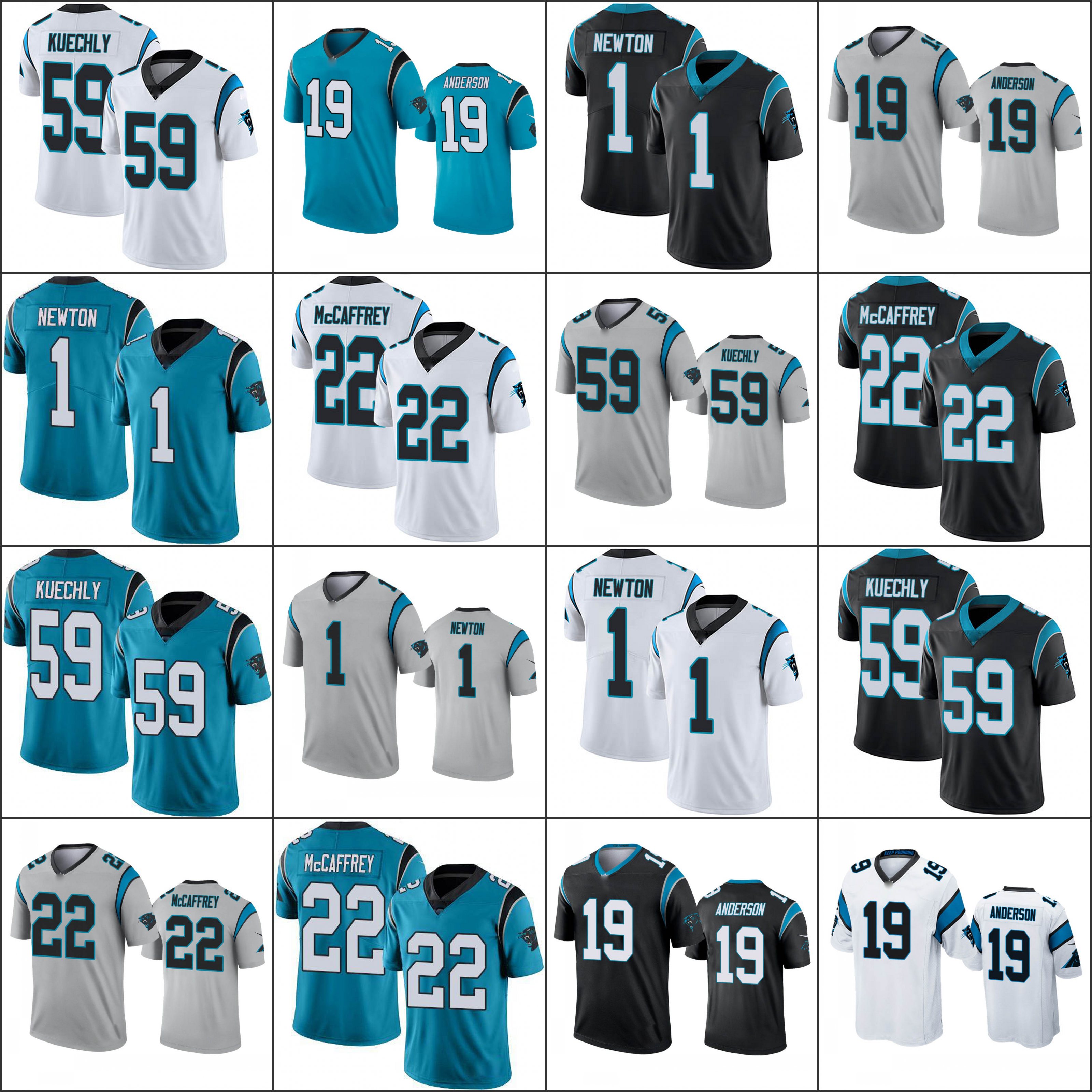 

CarolinaPanthersMen #1 Cam Newton 22 Christian McCaffrey 59 Luke Kuechly 19 Robby Anderson Women Youth Limited Jersey, Black;red