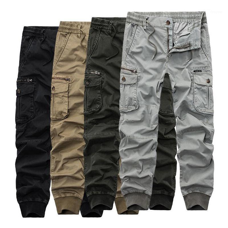

Men 38 Yards Joggers Hip Hop PantsMilitary Casual Cotton Pants Ribbon Male Army Trousers Mens Camouflage Tactical Cargo Men's, Khaki