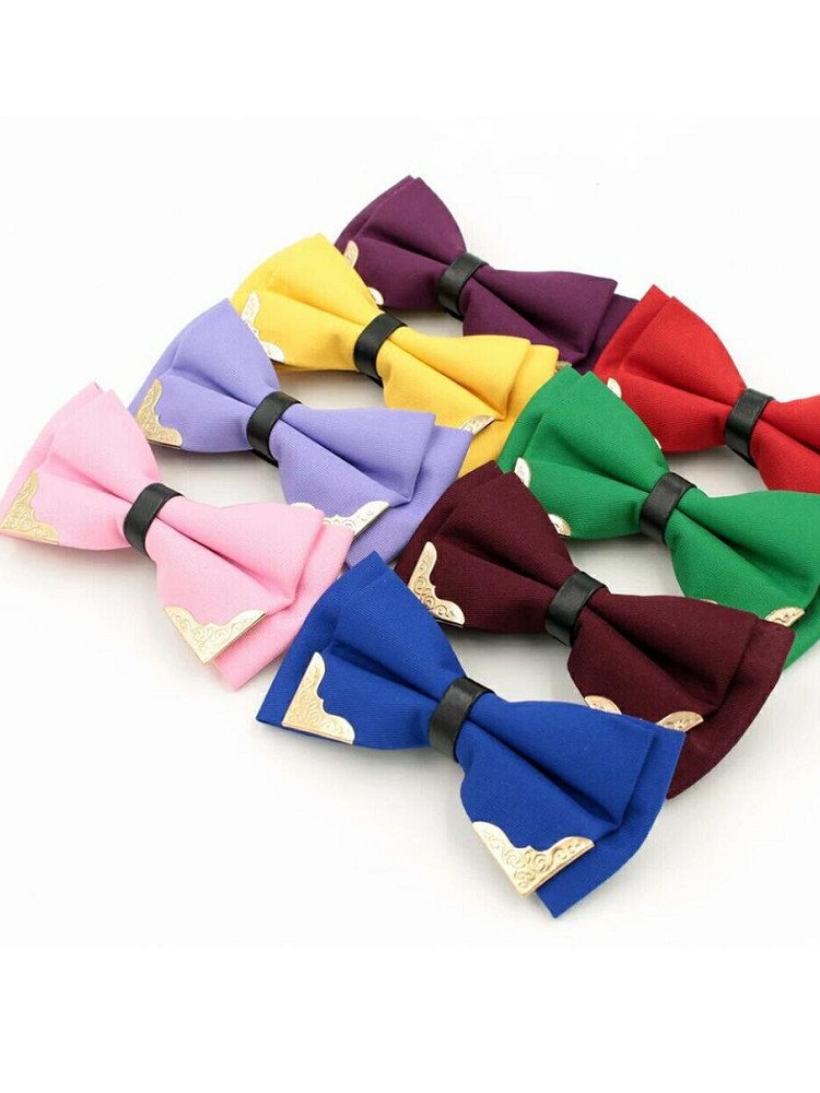 

Mens Bow Tie Polyester Women Butterfly Bowknot Business Wedding Accessories Party Solid Neckwear Formal Adjustalbe Decorations 5pcs/lot, Black;gray
