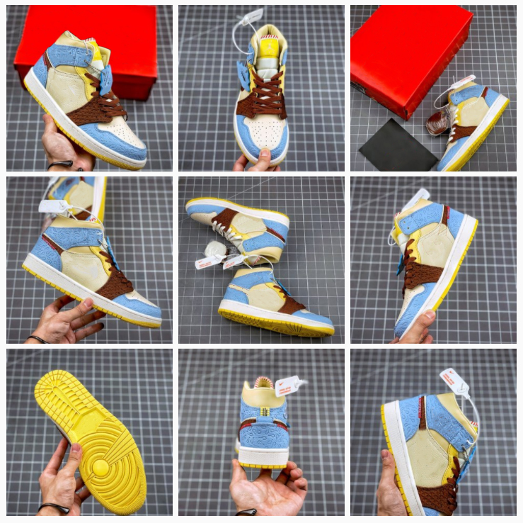 

New Fearless Maison Chateau Rouge x 1 Mid Basketball Shoes Men Women 1s Maisons Chateaus Blue Yellow Sports Outdoor Sneakers, 02