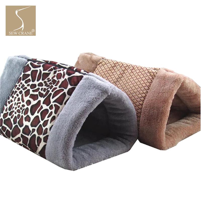 

SewCrane 2 In 1 Pet Bed Sun Shelter House Rectangular Dog Crate Mat Pupy Cat Sleeping Plush Blanket Kennels & Pens