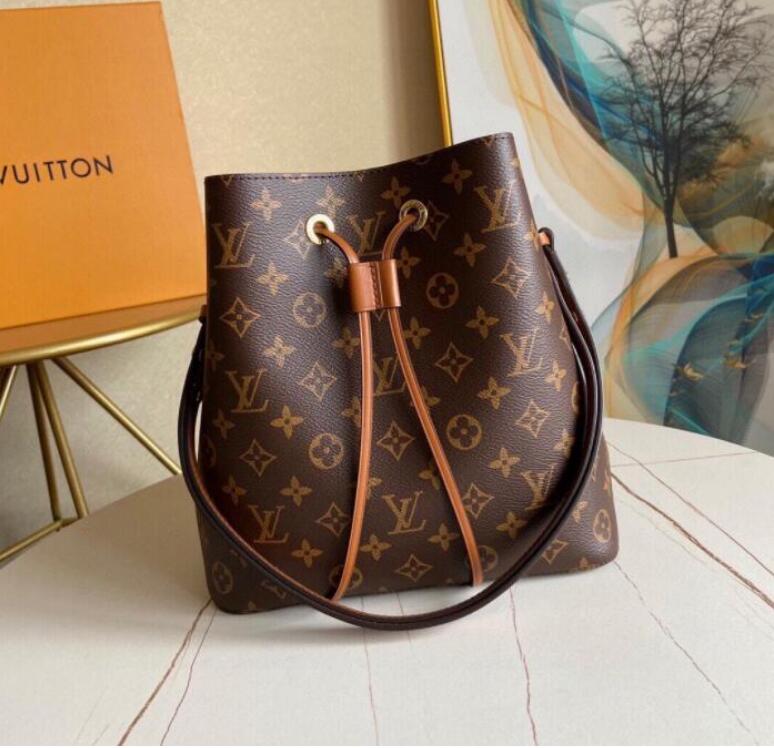 

LVLouisVitton Vutton Wallet luxurys designers bags NEONOE Women Bucket Handbags Brand Letter Leather Shoulder Crossbody bag Flow, Red;black