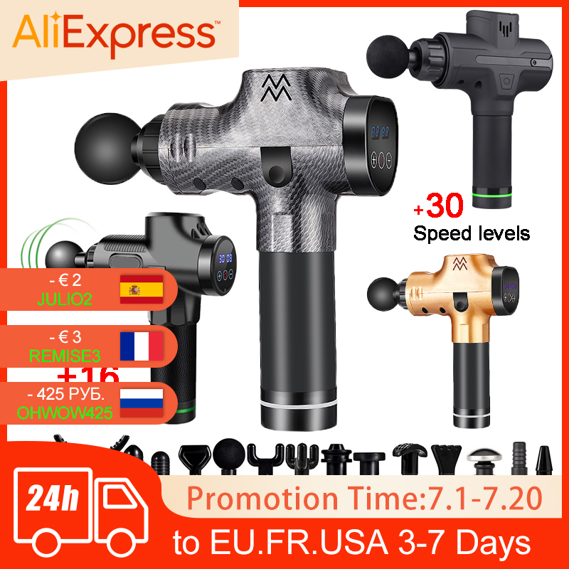 

30 speed levels Electric massage Fascia Gun Slimming Body for Neck back foot leg shoulder Massager Muscle massage Gun percussion