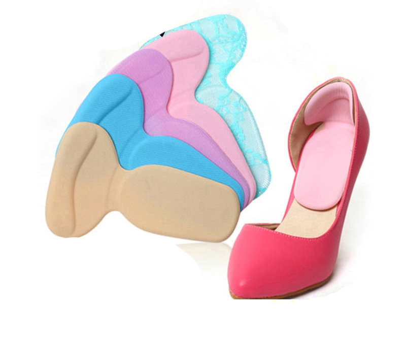 

Orthopedic Insole New T-Shape Silicone Non Slip Cushion Foot Heel Protector Liner Shoe Insole Pads, White;pink