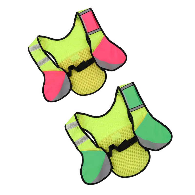 

Outdoor Bags Multifunction Night Reflective Vest PC Lattice Sport Waistcoat For Riding Sports, Pink