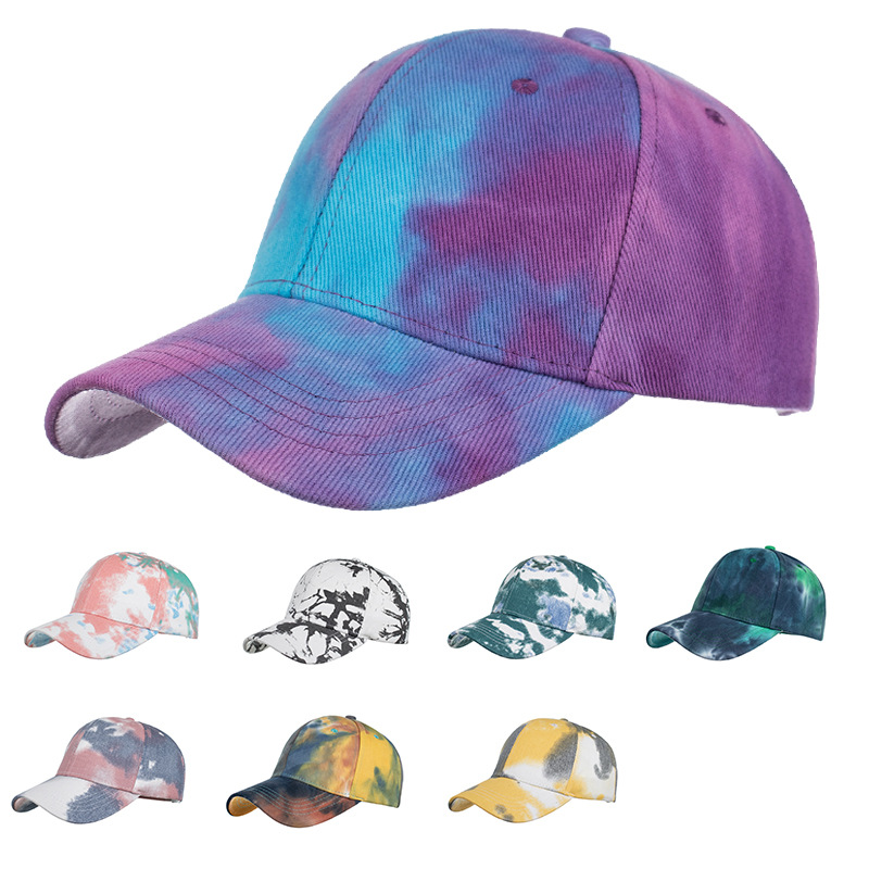 

Fashion tie-dyed gradient print sunshade snabpack hat man and women summer baseball cap, Purple