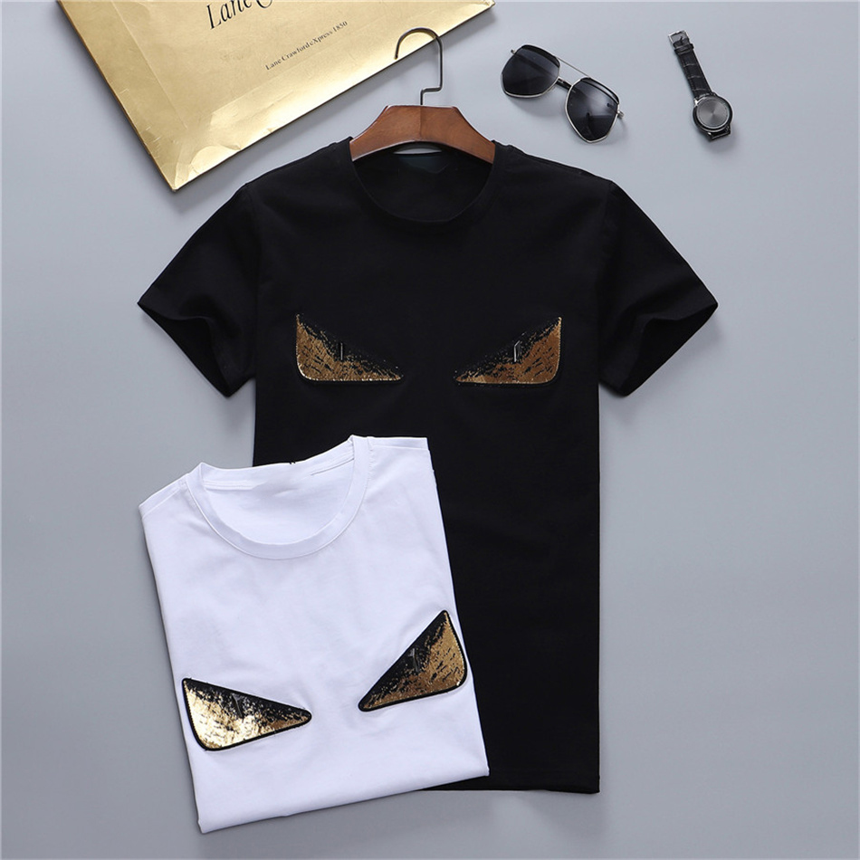 

Summer Men T-Shirts Cotton Shirts Solid Color Short Sleeve Tops Slim Breathable Men's streetwear Male Tees size XXXL clothes P72, White;black