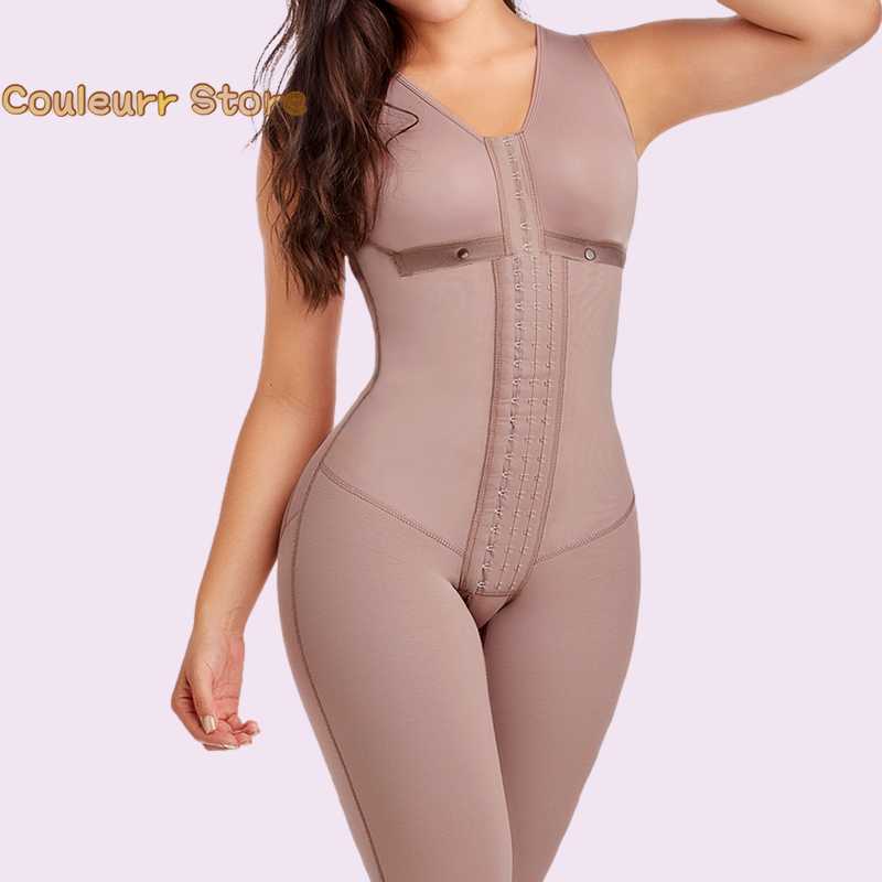 

Women' Shapers Women Slimming Reducing Girdles Shapewear Full Body Shaper Fajas Colombianas Tummy Control Lingerie Long Pants Bodysuit, Black