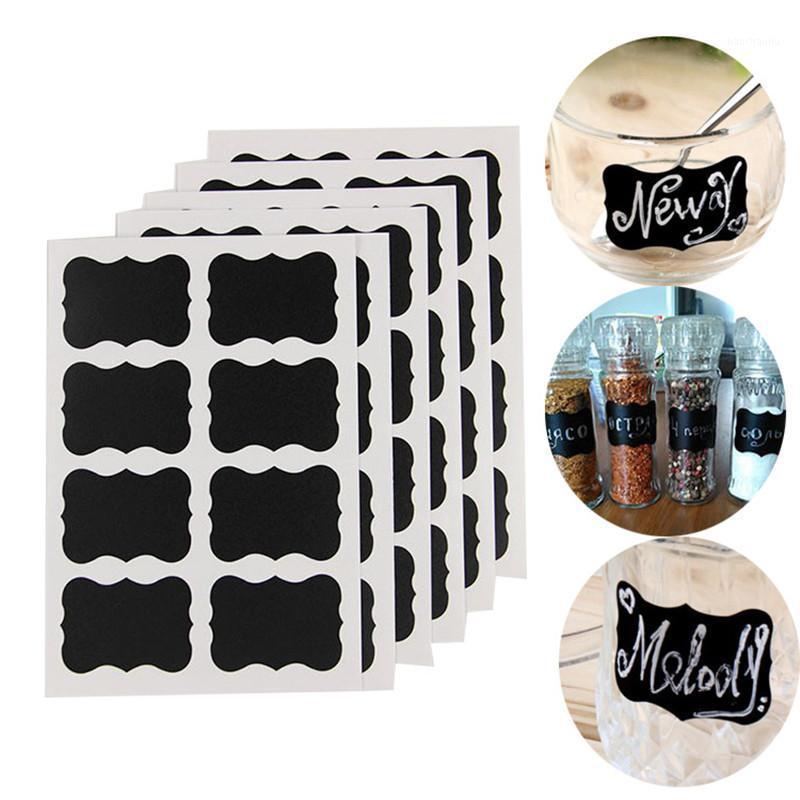 

Storage Bottles & Jars 40 Pcs/set 5x3.5cm Erasable Blackboard Sticker Craft Kitchen Organizer Labels Chalkboard Chalk Board Black