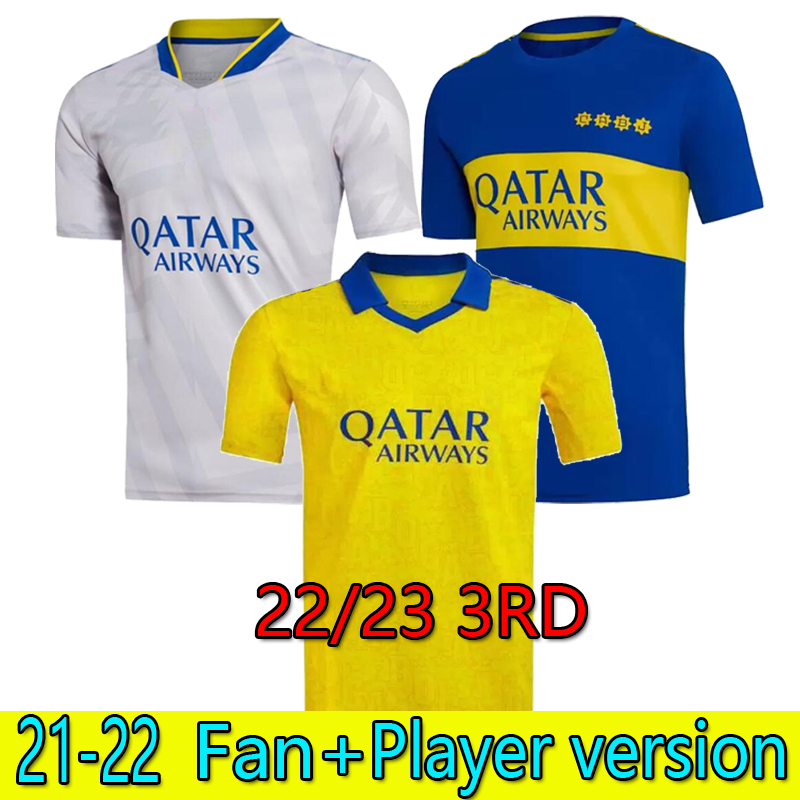 

Fan+player version 21 22 23 Boca Juniors soccer jersey CARLITOS MARADONA TEVEZ DE ROSSI 2022 2023 home away 3rd third Yellow thailand football shirt UNIFORM