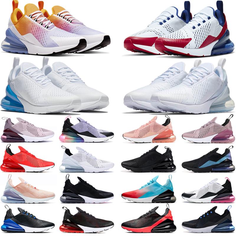 

270 men women running shoes 270s Chaussures triple black white University Blue Habanero Red BARELY ROSE anthracite mens trainers outdoor sports sneakers, 36-45 triple white
