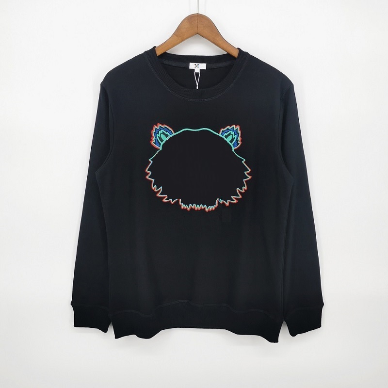 

mens hoodie sweatshirt sports embroidery style Asian size many color top quality casual New cotton fashion long sleeve plus letter sweater, Black