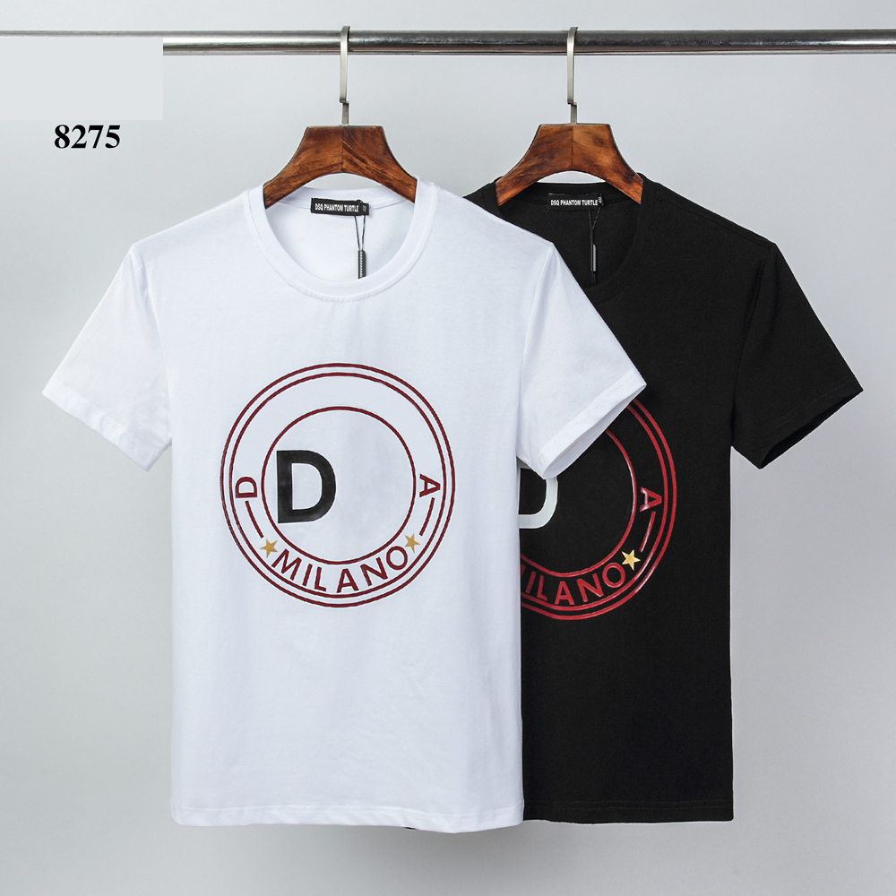 

DSQ PHANTOM TURTLE 2021SS New Mens Designer T shirt Paris fashion Tshirts Summer DSQ Pattern T-shirt Male Top Quality 100% Cotton Top 0538, Black
