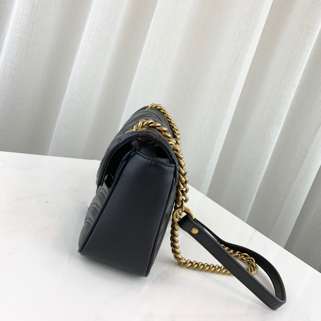 

Womens artsy top quality handbags marmot small black genuine real leather gold chain heart Zig Zag crossbody shoulder quilted flap bags borsa purses