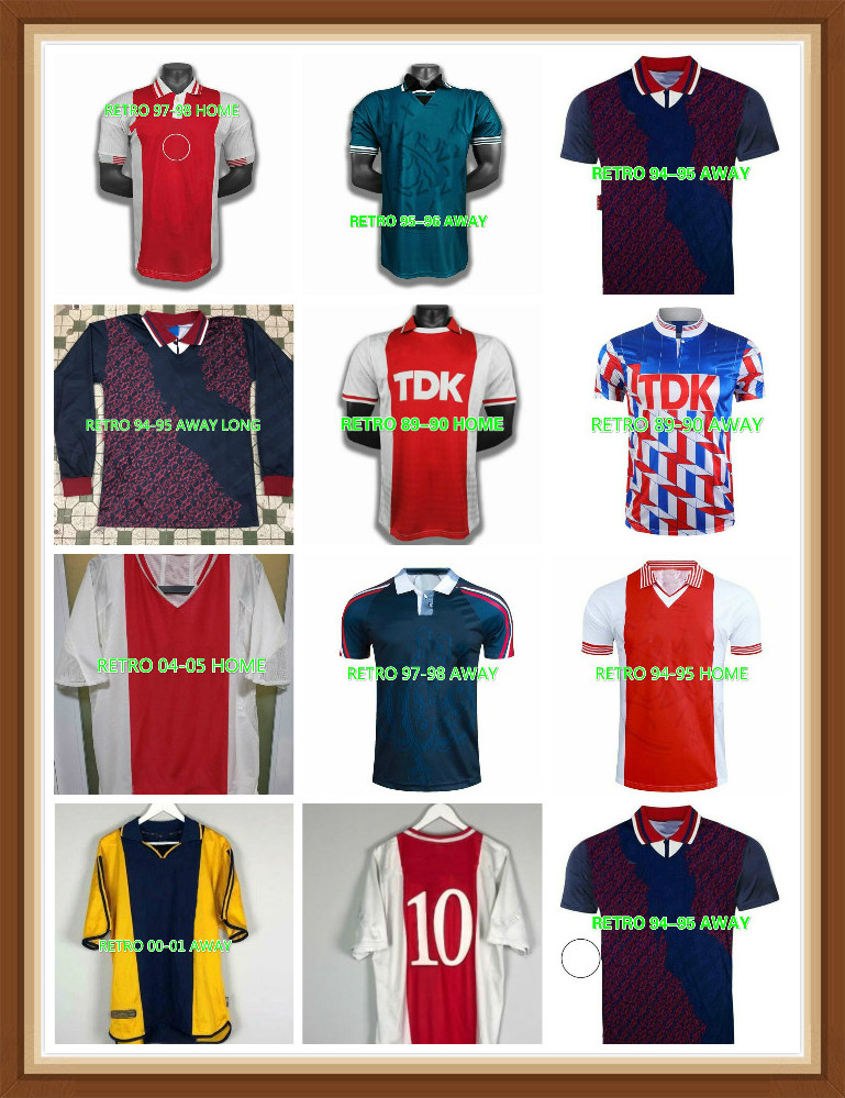 

1994 1995 A j ax retro soccer jersey 94 95 RIJKAARD KLUIVERT LITMANEN SEEDORF DAVIDS OVERMARS 04 05 football 1989 1990 shirt 2004 BABEL 1998, Black