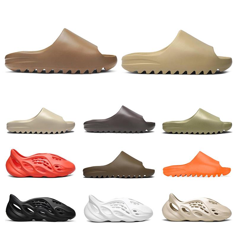 

men women slipper runner foam Desert Sand Bone Core Earth Brown Orange Resin mens womens slide sandal outdoor beach slippers size 36-45