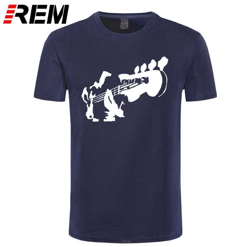 

REM Mens BASS GUITAR PLAYER HAND MUSIC T Shirt Cotton Novelty 210629, Blue yellow