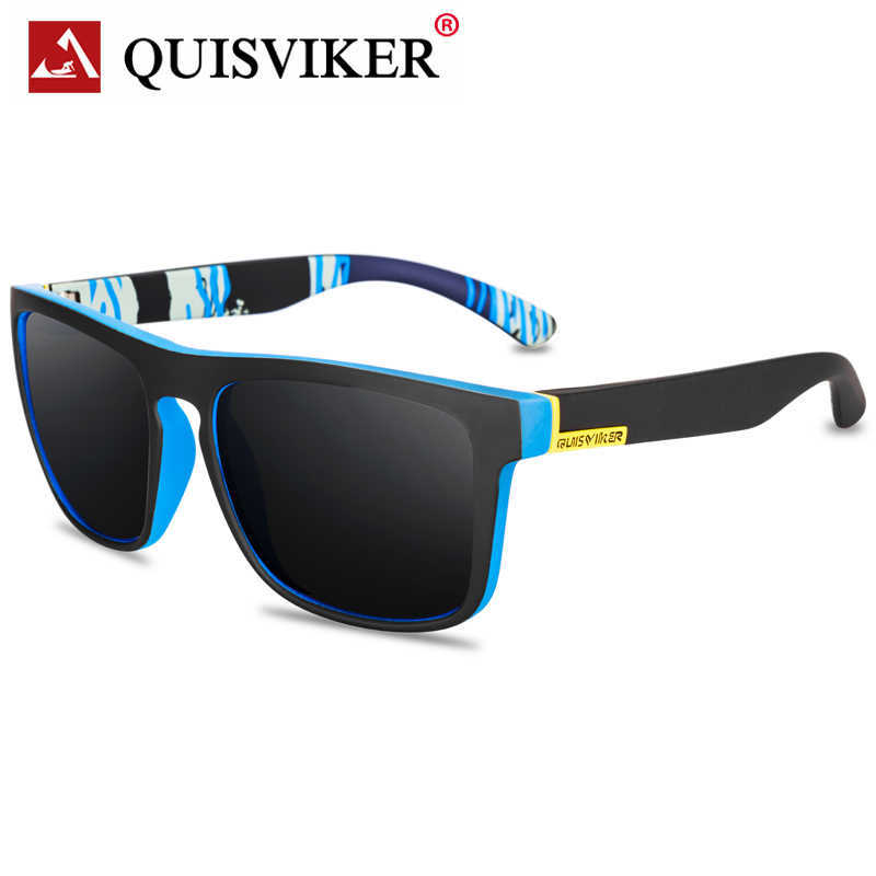 

sunglasses QUISVIKER Brand Designer Polarized Sunglasses Men Women UV400 Male Driving Goggles Square Sun Glasses Classic Fishing Eyewear, White;black