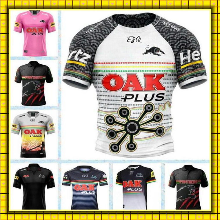 

2021 Penrith Panthers Indigenous Rugby Jerseys 19 20 Home Jersey National League Australia NRL shirts Size S-3XL, Black;gray